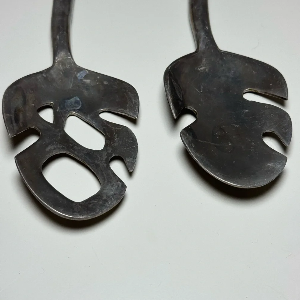 Vintage Curved‎ Aluminum Salad Servers